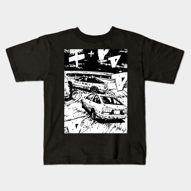 Initial D | Eurobeat Intensifies 2 Kids T-Shirt by Neon Bang Bang